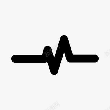 脉搏率心电图心跳图标图标