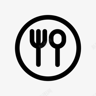 餐厅食物叉子图标图标