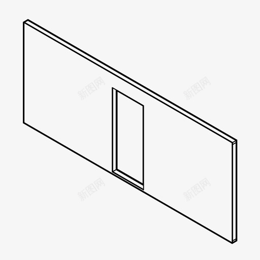 开口建筑组成建筑图标svg_新图网 https://ixintu.com 墙体结构 建筑 建筑组成 开口 门窗