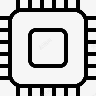 微芯片计算硬件图标图标