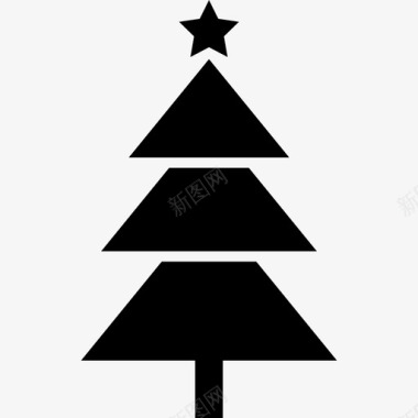 圣诞树大自然圣诞快乐图标图标