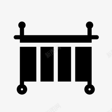 婴儿床家具家俱图标图标