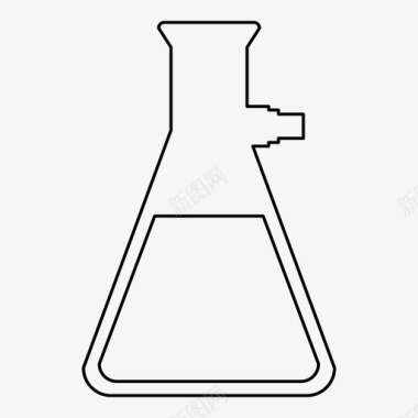 布氏烧瓶化学玻璃器皿图标图标