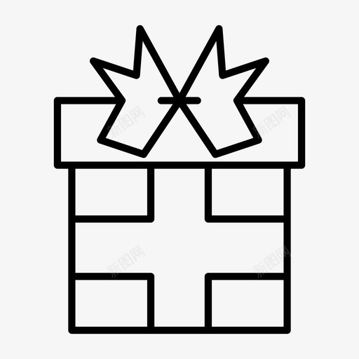 礼物盒子聚会图标svg_新图网 https://ixintu.com 包装 盒子 礼物 聚会