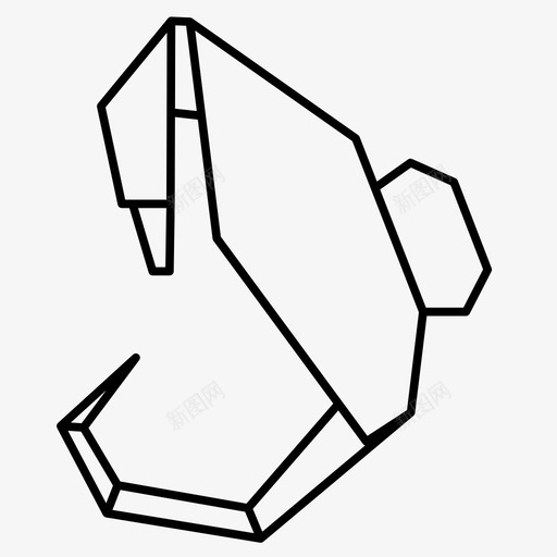 折纸动物图案图标svg_新图网 https://ixintu.com 动物图案 折纸
