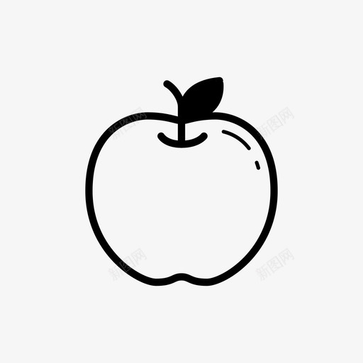 苹果食物水果图标svg_新图网 https://ixintu.com 水果 苹果 食物 食物饮料