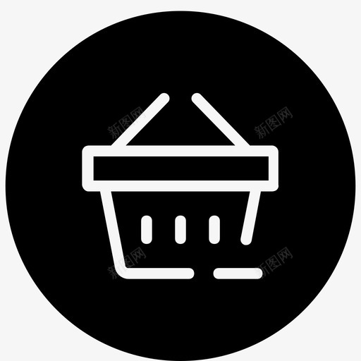 移除物品购买购物篮图标svg_新图网 https://ixintu.com 圆形 移除物品 购买 购物篮