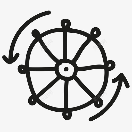 舵手划船改变方向图标svg_新图网 https://ixintu.com 划船 改变方向 机动 航海 舵手