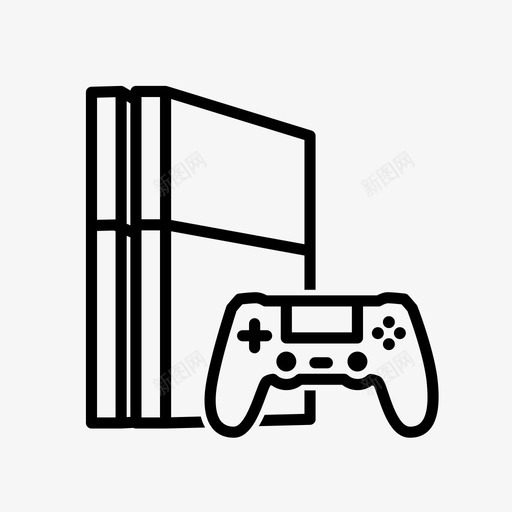 ps4游戏机图标svg_新图网 https://ixintu.com ps4 游戏机