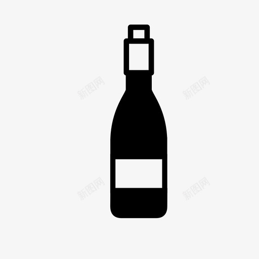 酒瓶酒精玻璃瓶图标svg_新图网 https://ixintu.com 玻璃瓶 酒瓶 酒精 食品饮料