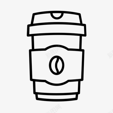 咖啡杯子一次性图标图标