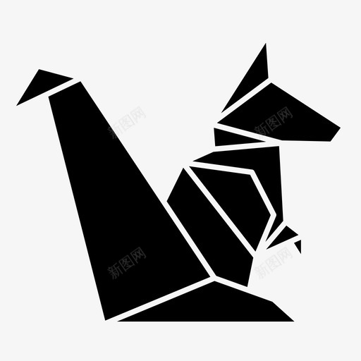 松鼠动物折叠图标svg_新图网 https://ixintu.com 几何设计 动物 折叠 折纸 折纸动物 松鼠 纸