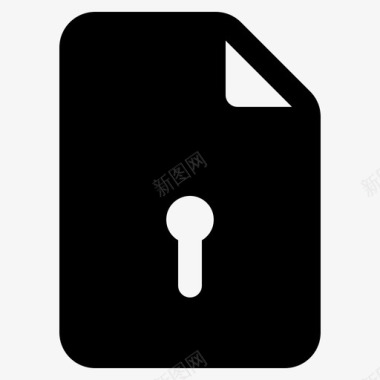 受保护的文件文件钥匙孔图标图标