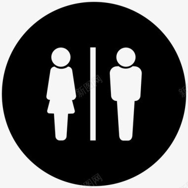 浴室性别卫生间图标图标