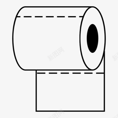 卫生纸厕所纸巾图标图标