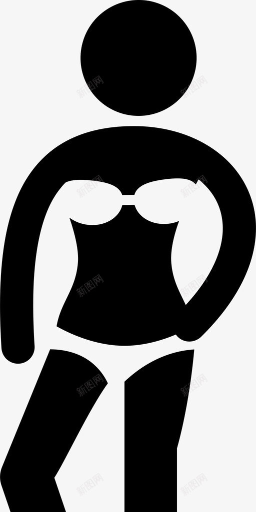 内衣模特胸罩姿势图标svg_新图网 https://ixintu.com 内衣 内衣模特 姿势 胸罩