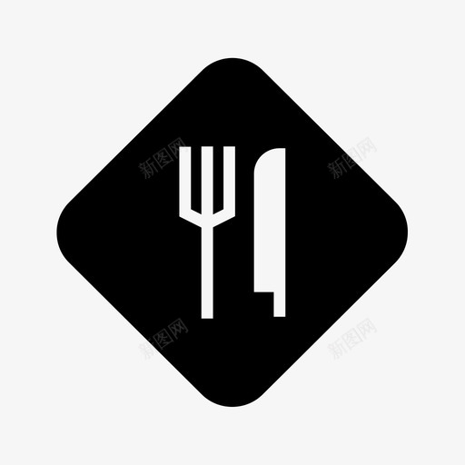 餐厅刀具叉子图标svg_新图网 https://ixintu.com 刀 刀具 叉子 杂v字形 美食 餐厅
