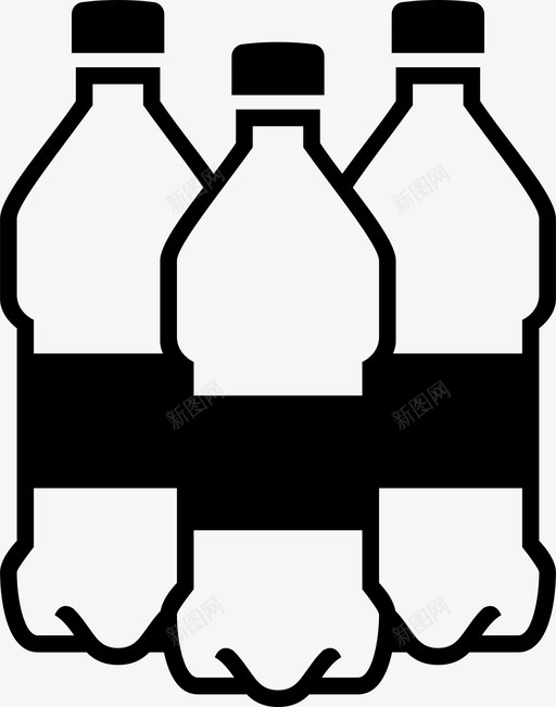 水瓶透明塑料图标svg_新图网 https://ixintu.com 口粮 塑料 水瓶 透明 野营和生存