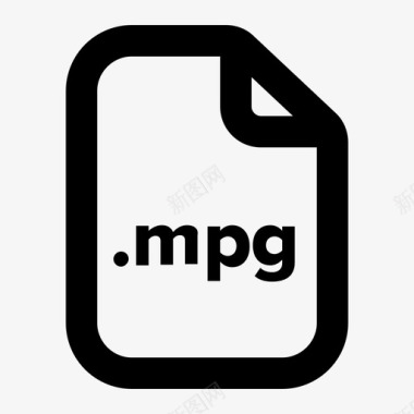 mpg文件文档扩展名图标图标