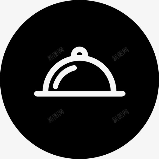 cloche晚餐热的图标svg_新图网 https://ixintu.com cloche 晚餐 服务 服务托盘 热的 类别圆形差异 餐厅