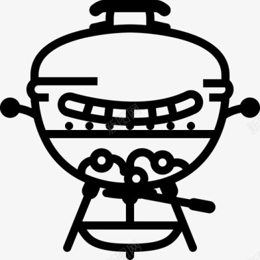 烧烤香肠烹饪食物图标图标