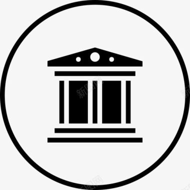 银行账户大厦图标图标