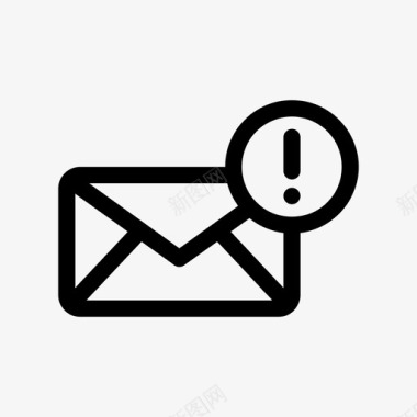 邮件警告邮件警报邮件通知图标图标
