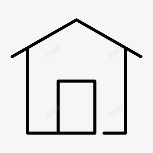 家公寓房子图标svg_新图网 https://ixintu.com 公寓 办公室 家 房子 用户界面间隙精细