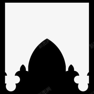 伊斯兰图案清真寺斋月图标图标