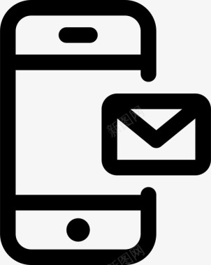 电话留言电子邮件信封图标图标