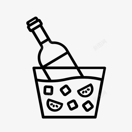 葡萄酒冷却器瓶子庆祝图标svg_新图网 https://ixintu.com 庆祝 瓶子 聚会 葡萄酒冷却器 饮料