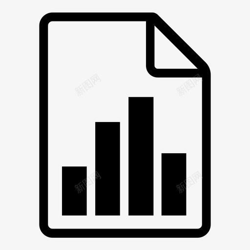 电子表格文件图表报告图标svg_新图网 https://ixintu.com 可视化 图表 报告 文件和媒体 电子表格文件 统计