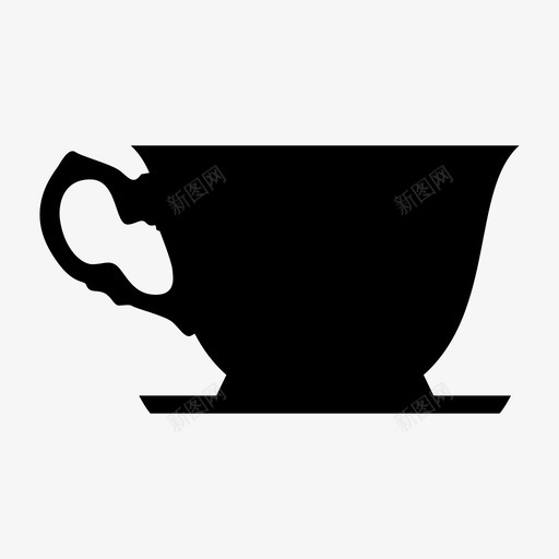 茶杯饮料茶碟图标svg_新图网 https://ixintu.com 厨房和食物 茶杯 茶碟 饮料