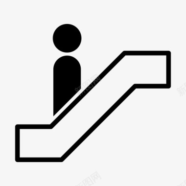 自动扶梯商场楼梯图标图标