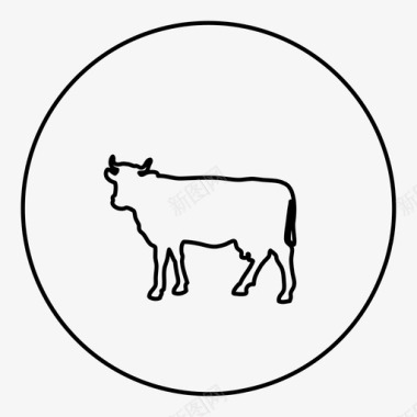 牛动物牛奶图标图标