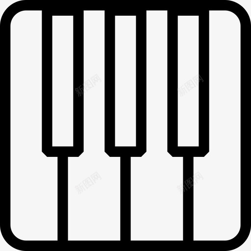 钢琴键盘midi键盘图标svg_新图网 https://ixintu.com midi键盘 倍频程 夏普图标24px网格1px笔划 钢琴 键盘 音符