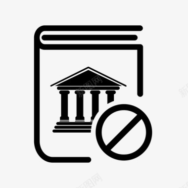 银行账户停止电子书出版物图标图标