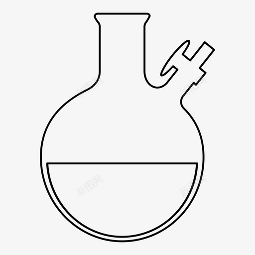 施伦克烧瓶化学玻璃器皿图标svg_新图网 https://ixintu.com 化学 实验室 施伦克烧瓶 玻璃器皿 科学