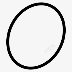 椭圆型椭圆椭圆形状形状线条图标高清图片