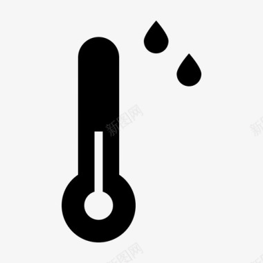 温度计华氏度湿度图标图标