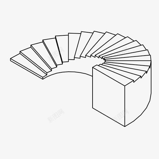 螺旋楼梯上升楼梯图标svg_新图网 https://ixintu.com 上升 台阶 楼梯 螺旋楼梯 行走