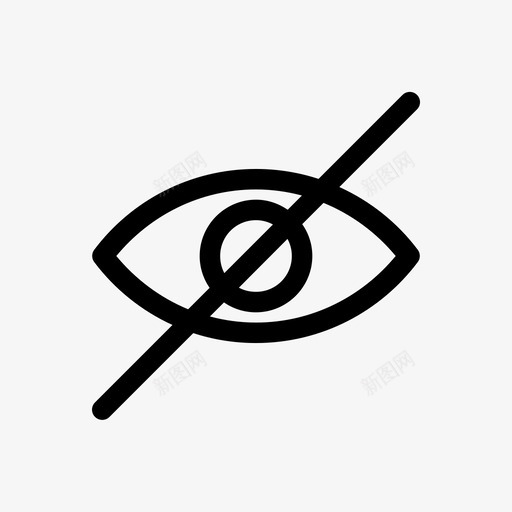 隐藏的失明的眼睛的图标svg_新图网 https://ixintu.com 失明的 眼睛的 视野的 隐藏的
