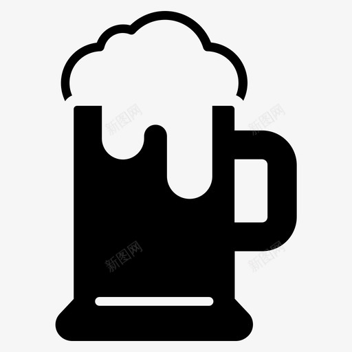啤酒杯饮料泡沫图标svg_新图网 https://ixintu.com 啤酒杯 杂项iv字形 泡沫 酒吧 饮料