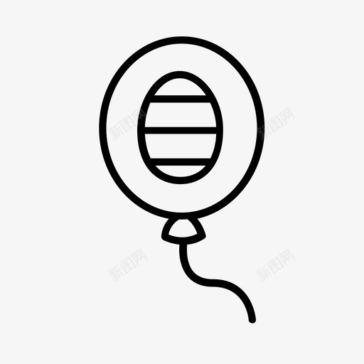 复活节气球庆祝图标svg_新图网 https://ixintu.com 复活节 复活节彩蛋 庆祝 气球 装饰