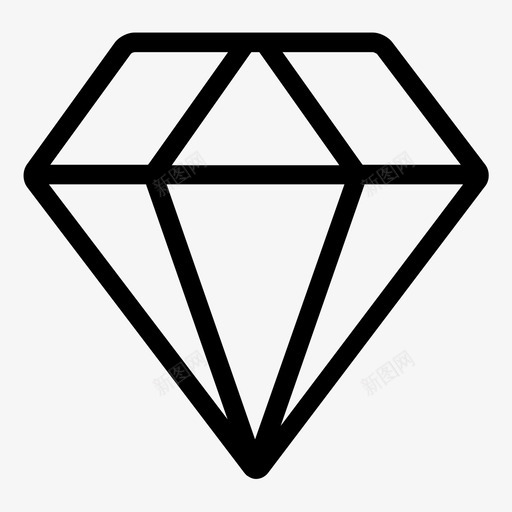 钻石明亮克拉图标svg_新图网 https://ixintu.com 丰富 克拉 明亮 水晶 钻石