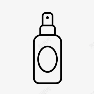 喷雾瓶理发师护发图标图标
