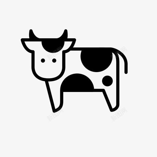牛动物食物饮用图标svg_新图网 https://ixintu.com 动物 牛 食物饮用