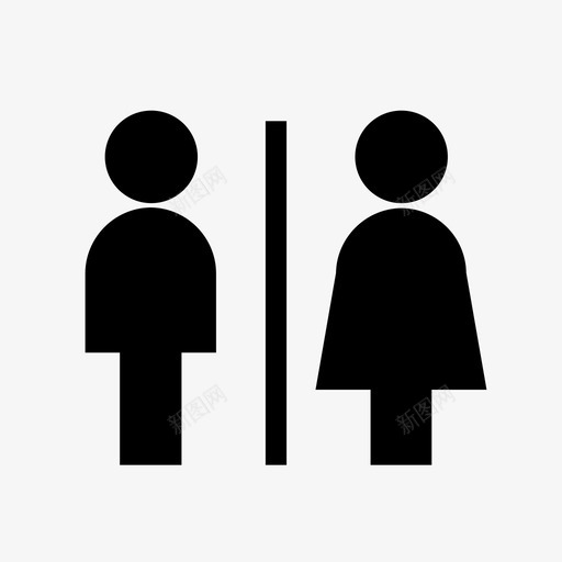浴室公厕卫生间图标svg_新图网 https://ixintu.com 公厕 卫生间 导航立体式标牌 标牌 浴室