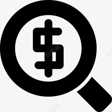 美元业务搜索资金和财务图标图标