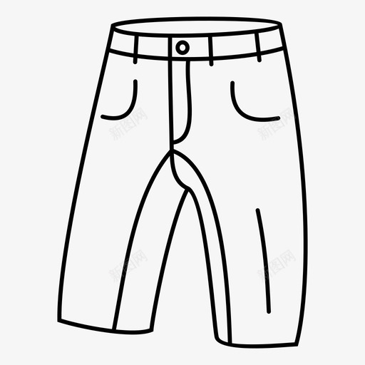 运动短裤自行车服装图标svg_新图网 https://ixintu.com 自行车服装 运动短裤